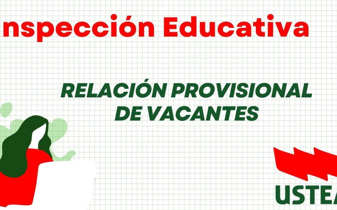 INSPECCIÓN EDUCATIVA. Resolución por la que se hace pública la relación provisional de vacantes.