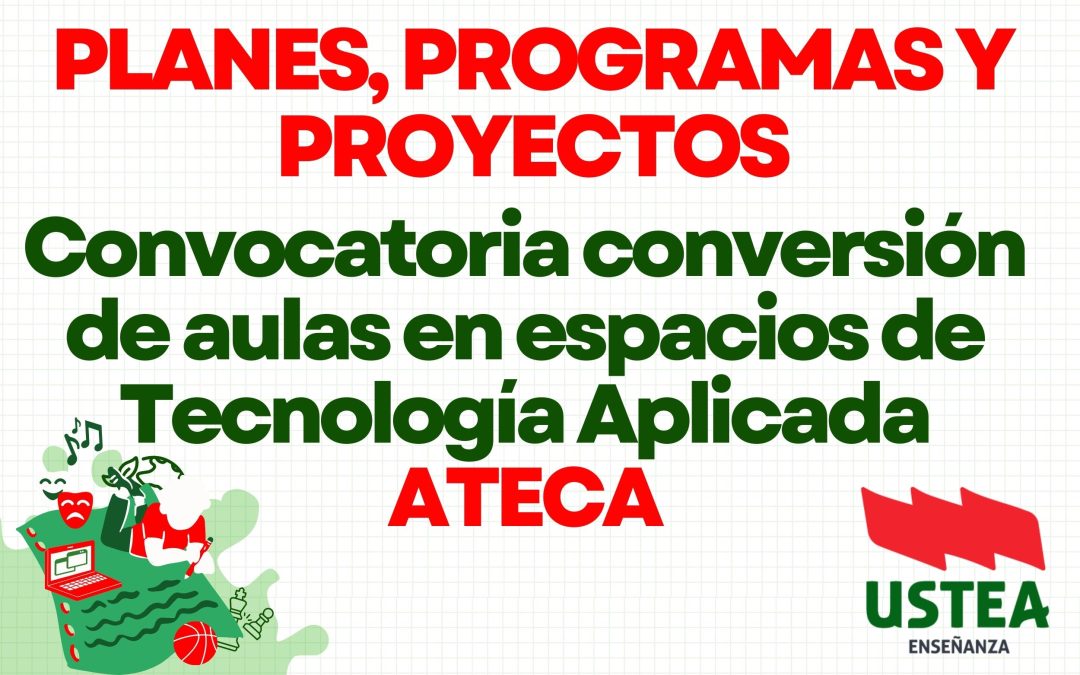 Planes, Programas y Proyectos. Conversión de aulas es espacios de tecnología aplicada (ATECA)
