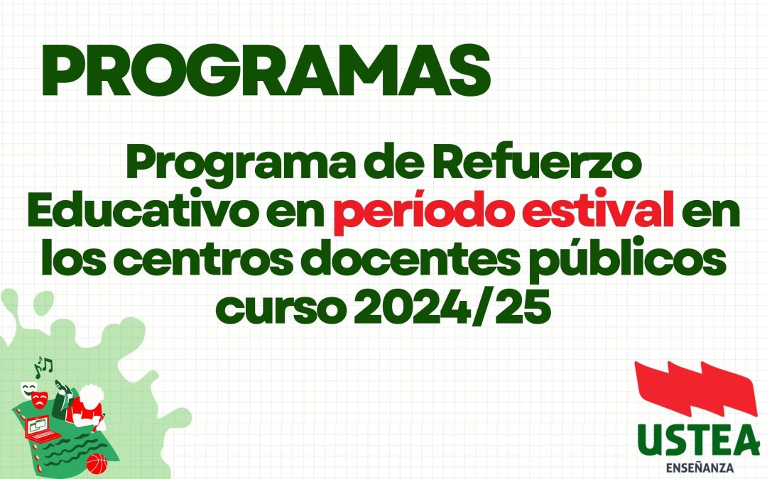 PROGRAMA DE REFUERZO ESTIVAL 2024/25