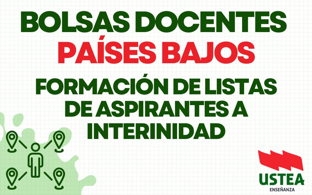 Bolsas Exterior. Países Bajos. Formación de listas de personal interino