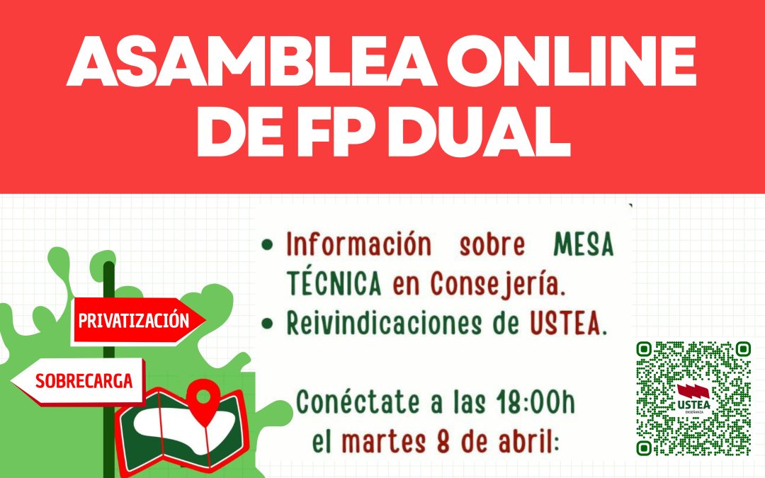 ASAMBLEA abierta Online sobre la FP DUAL