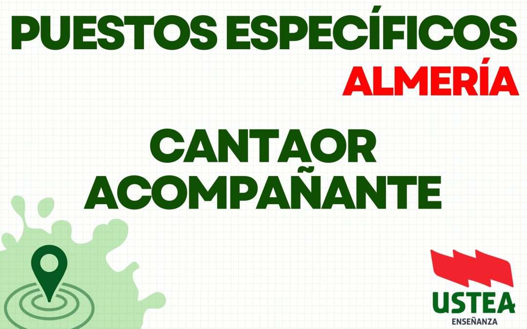 Almería. Puestos específicos. Cantaor acompañante