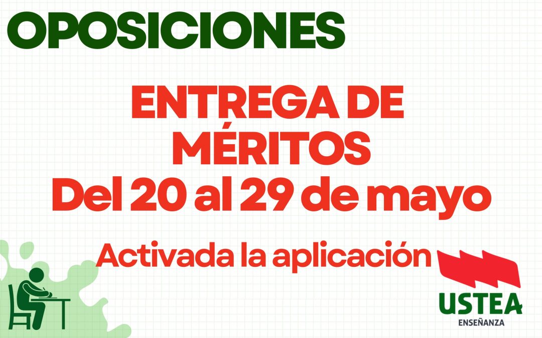 ENTREGA DE MÉRITOS: ACTIVADA LA APLICACIÓN
