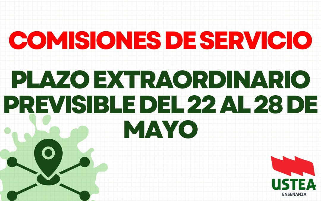 Comisiones de servicio. Plazo extraordinario para quienes hayan obtenido destino definitivo en el Concurso de Traslados