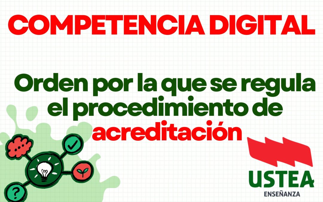 COMPETENCIA DIGITAL. Orden por la que se regula el procedimiento de acreditación.