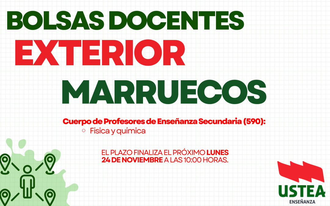 EXTERIOR. BOLSA EXTRAORDINARIA: MARRUECOS (FÍSICA Y QUÍMICA)