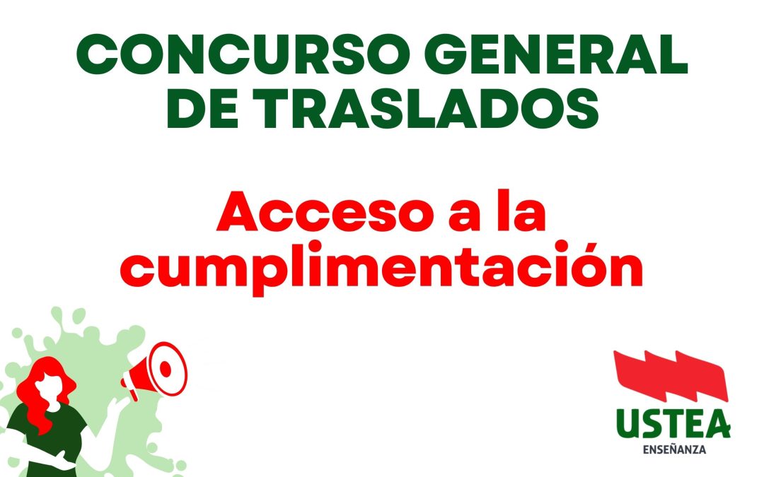 CONCURSO DE TRASLADOS: Acceso a la cumplimentación