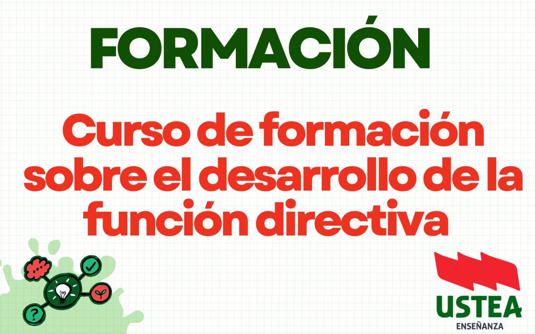 FORMACIÓN: Curso de formación sobre el desarrollo de la función directiva