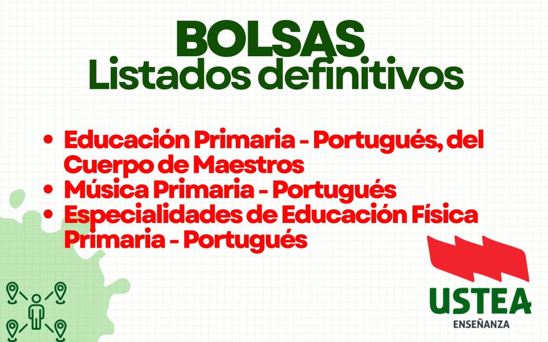 BOLSAS DE TRABAJO: Especialidades de Educación Física Primaria – Portugués, Música Primaria – Portugués y Educación Primaria – Portugués, del…