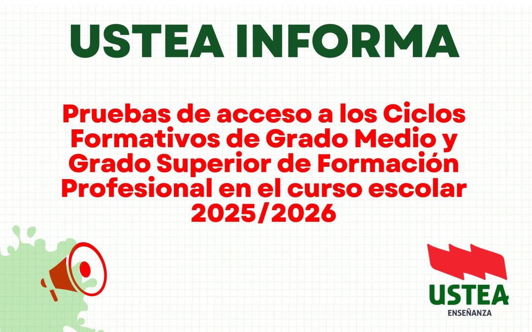 Pruebas de acceso a los Ciclos Formativos de Grado Medio y Grado Superior de Formación Profesional en el curso escolar…