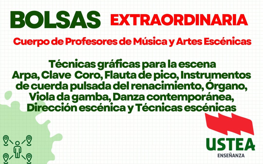 BOLSAS EXTRAORDINARIAS: Cuerpo de Profesores de Música y Artes Escénicas
