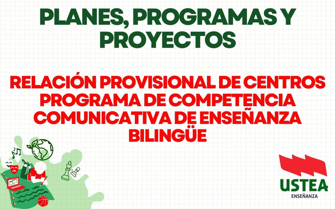 PROGRAMAS: Programa de Competencia Comunicativa de Enseñanza Bilingüe. Resolución Provisional