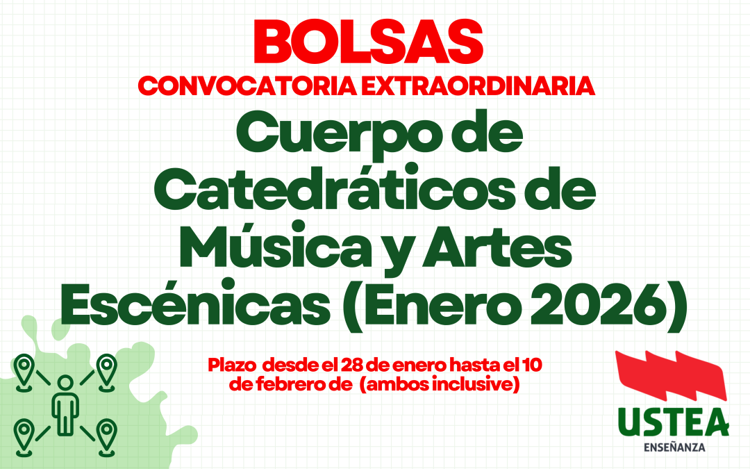 BOLSA EXTRAORDINARIA: CUERPO DE CATEDRÁTICOS DE MÚSICA Y ARTES ESCÉNICAS (593)