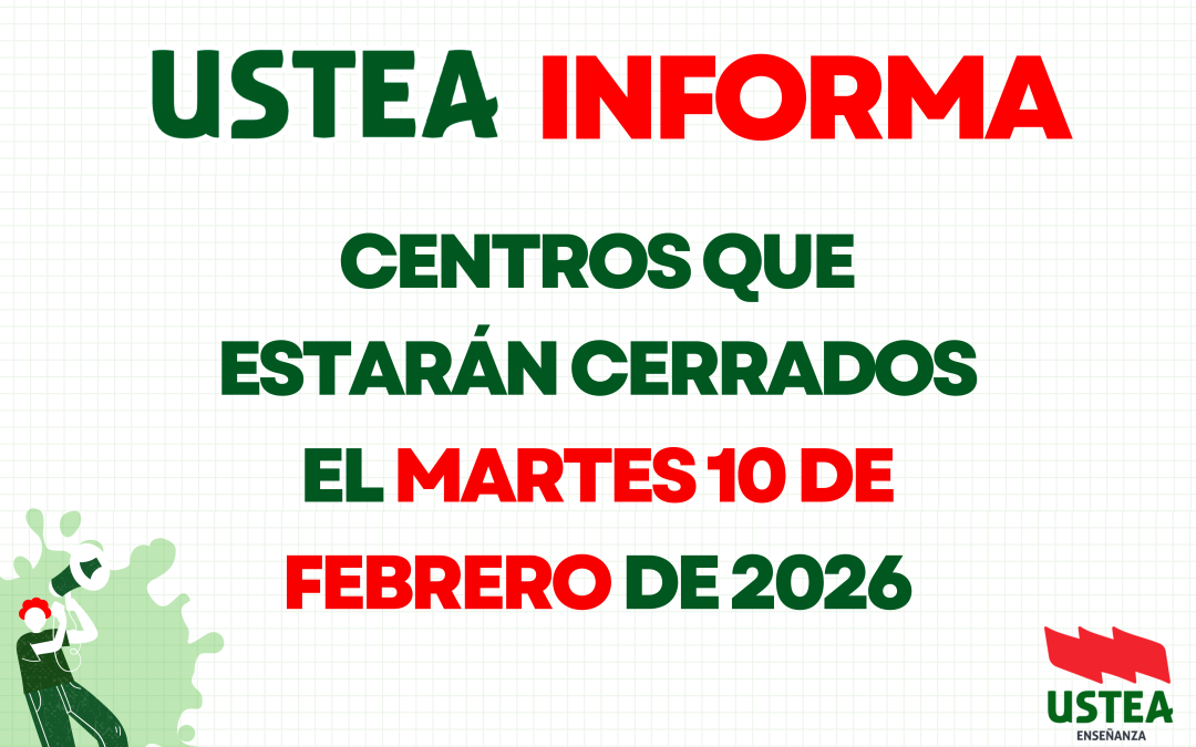 CENTROS QUE ESTARÁN CERRADOS EL MARTES 10 DE FEBRERO DE 2026