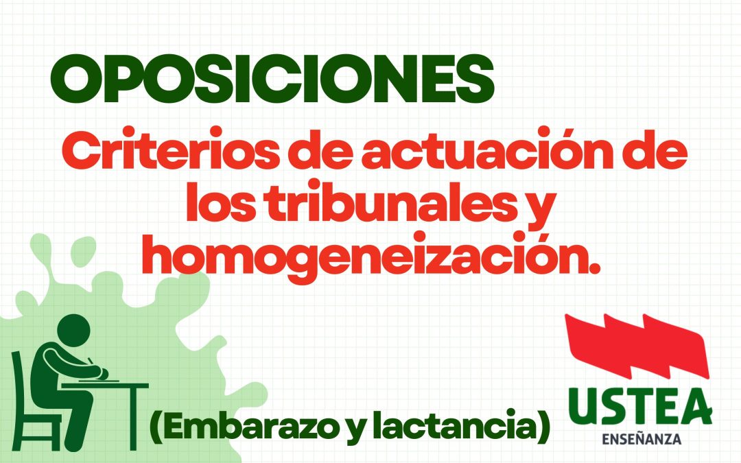 OPOSICIONES 2026: Criterios de actuación de los tribunales y homogeneización.