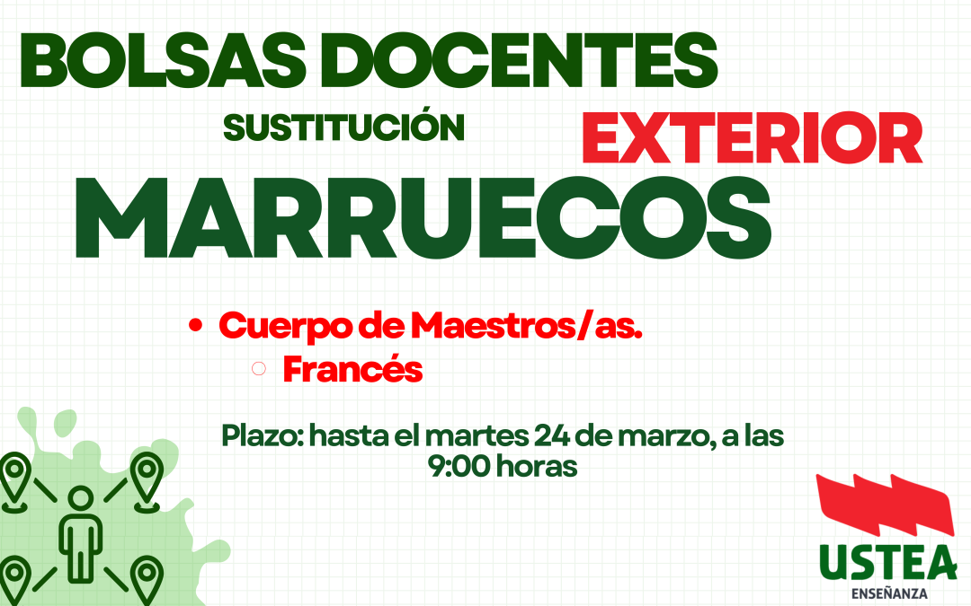 CONVOCATORIA URGENTE: SUSTITUCIÓN DE MAESTRO/A DE FRANCÉS EN NADOR (MARRUECOS)