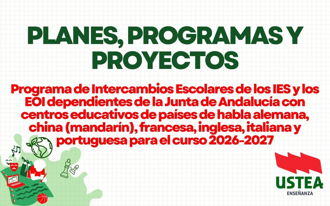 Programa de Intercambios Escolares de los IES y EOI dependientes de la Junta de Andalucía con centros educativos de países&hellip;