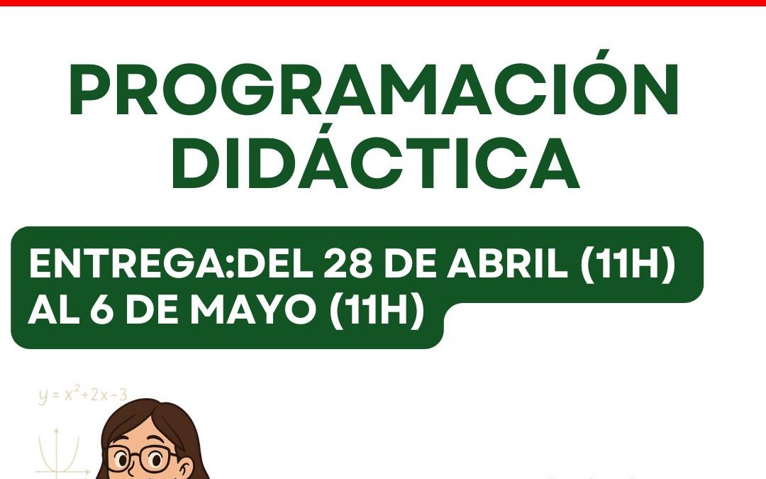 OPOSICIONES: ENTREGA DE LA PROGRAMACIÓN DIDÁCTICA