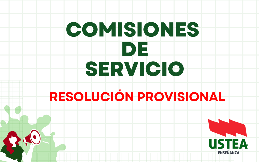 COMISIONES DE SERVICIO: Resolución provisional