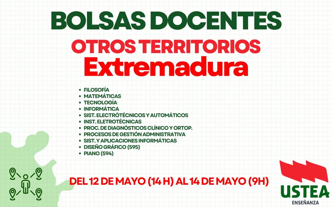 LLAMAMIENTOS URGENTE EXTREMADURA: Cuerpo 590, 598 y 594