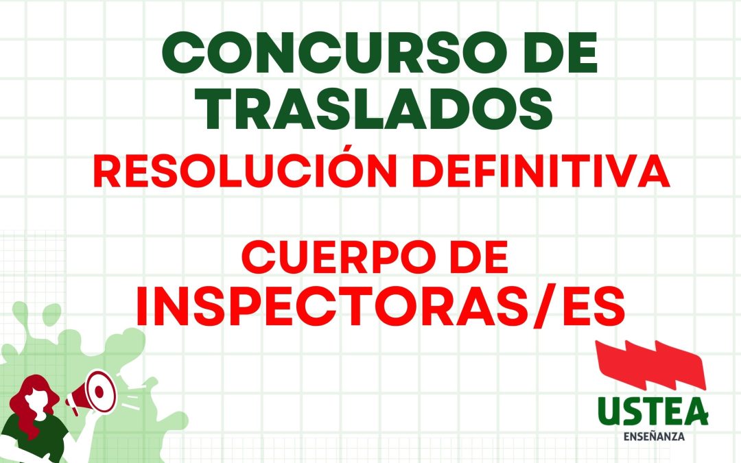 CONCURSO DE TRASLADOS: CUERPO DE INSPECTORES