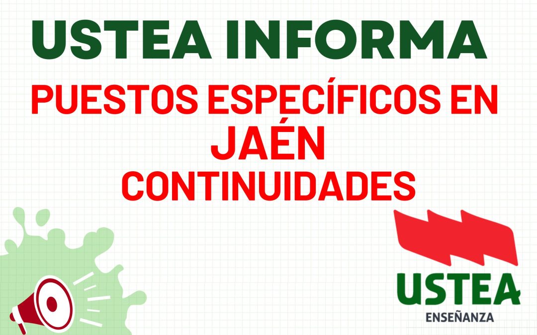 PUESTOS ESPECÍFICOS JAÉN: CONTINUIDADES