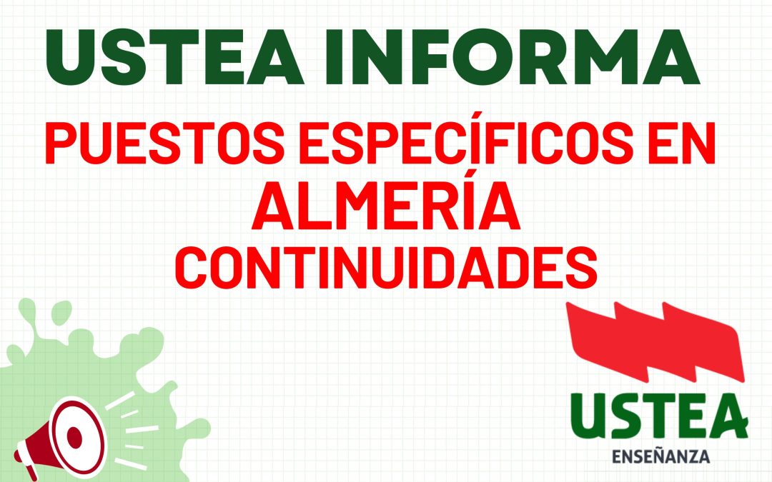 PUESTOS ESPECÍFICOS ALMERÍA: CONTINUIDADES