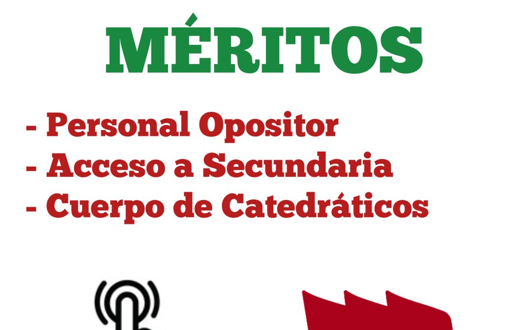 ENTREGA DE MÉRITOS Y DOCUMENTACIÓN: OPOSICIONES 2026