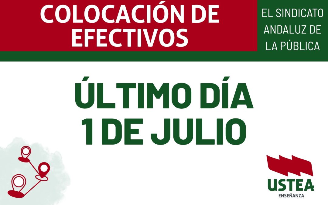 COLOCACIÓN DE EFECTIVOS: ÚLTIMO DIA (1 JULIO)