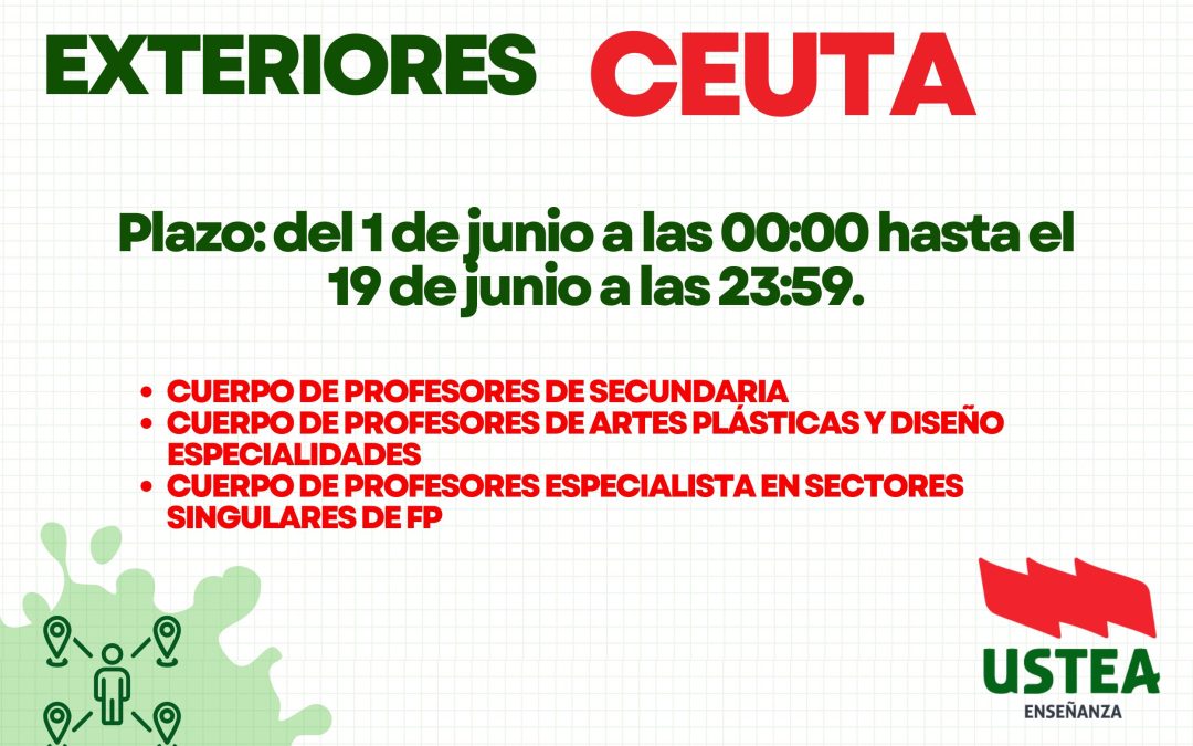 Llamamientos CEUTA: Incorporación a listados de interinidad