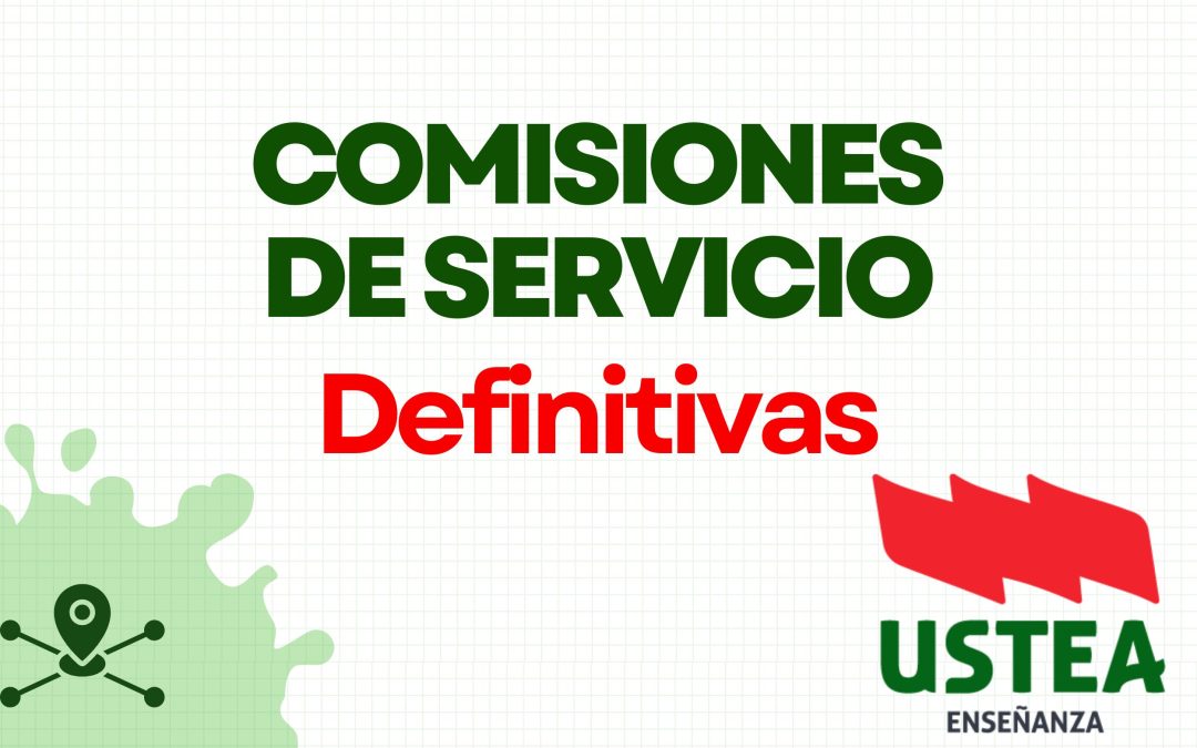 COMISIONES DE SERVICIO: Publicada la resolución definitiva