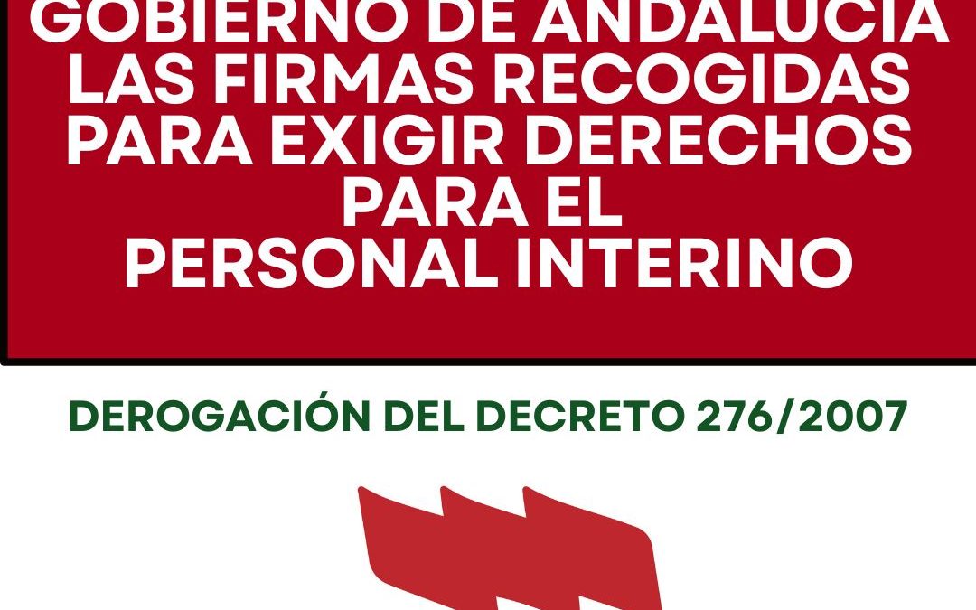 USTEA registra en las Subdelegaciones del Gobierno de Andalucía las firmas recogidas para exigir derechos para el personal interino