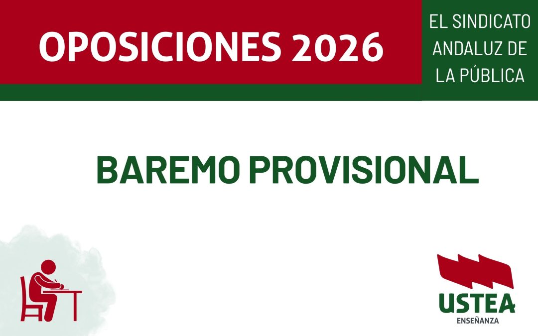 OPOSICIONES: BAREMO PROVISIONAL DE LA FASE DE CONCURSO
