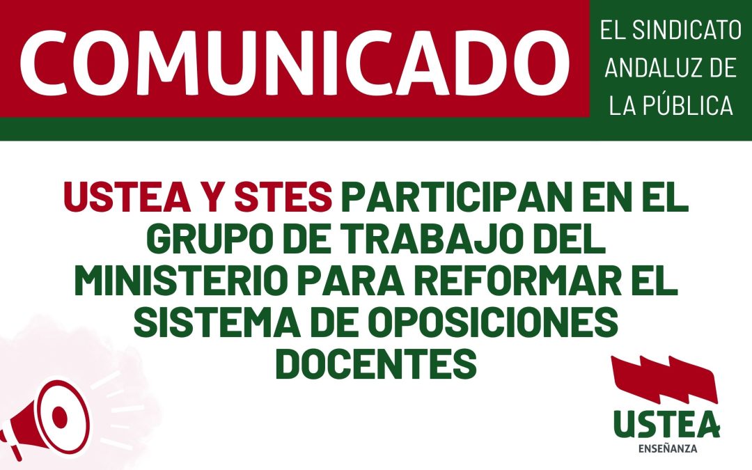 COMUNICADO: USTEA y STES participan en el grupo de trabajo del Ministerio para reformar el sistema de oposiciones docentes