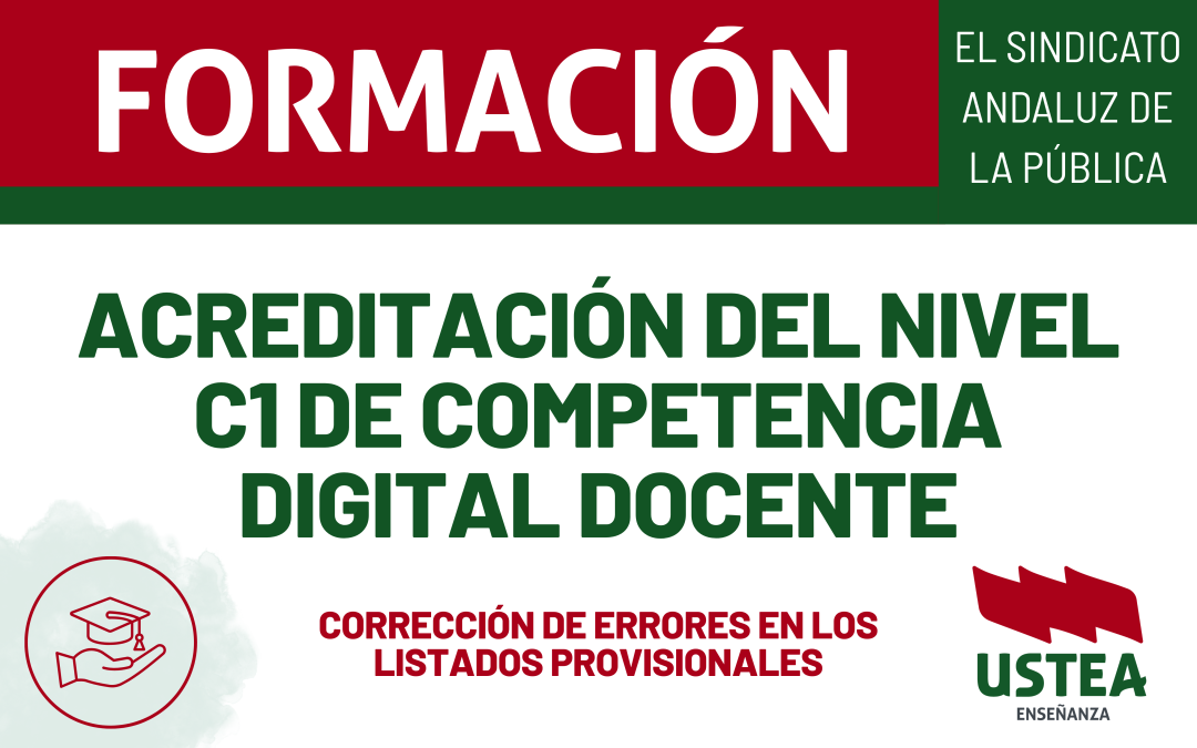 Acreditación del nivel C1 de Competencia Digital Docente.