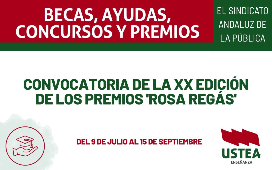 PREMIOS. Convocatoria de la XX edición de los premios ‘Rosa Regás’.