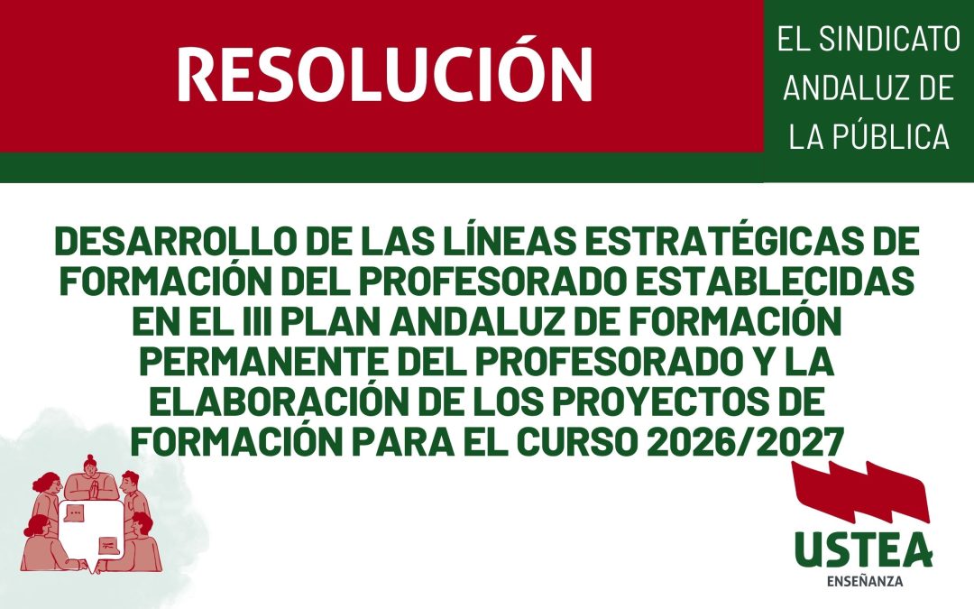 RESOLUCIÓN: Formación del Profesorado