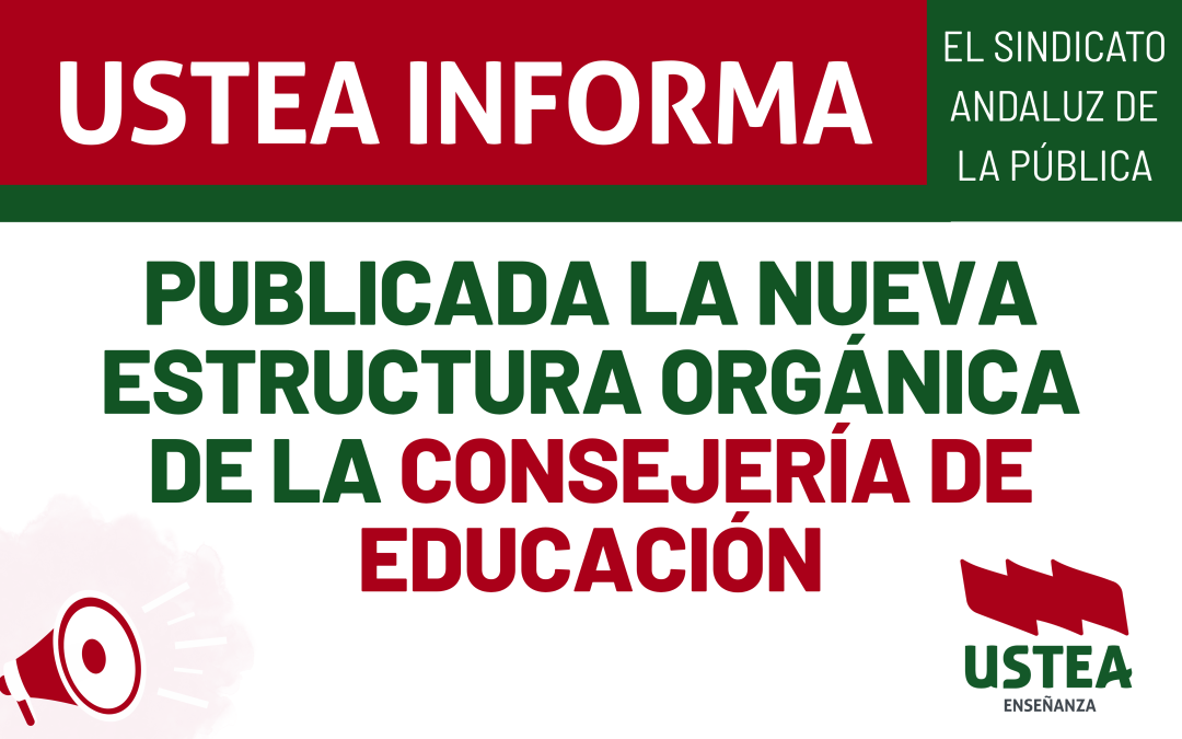 Publicada la nueva estructura orgánica de la Consejería de Educación (Decreto 194/2026)