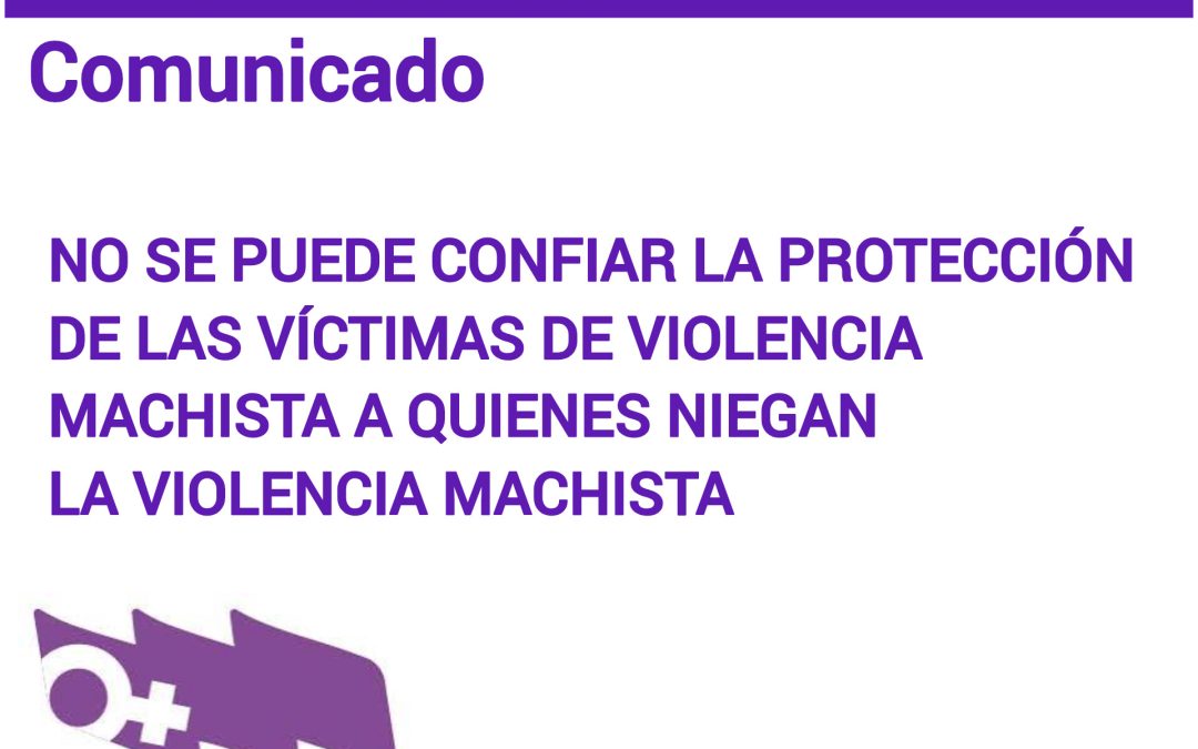ESPACIO FEMINISTA COMUNICADO:No se puede confiar la protección de las víctimas de violencia machista a quienes niegan la violencia machista