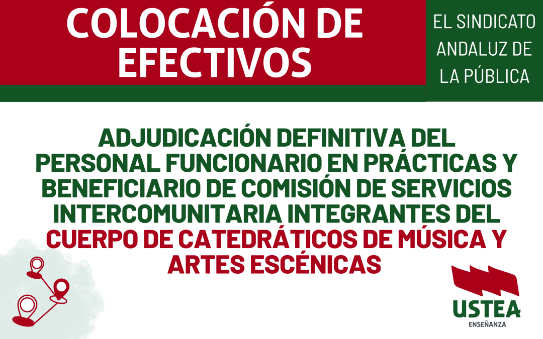 Colocación de efectivos. Adjudicación definitiva de destinos provisionales para el curso académico 2026/2027 del personal funcionario en prácticas, beneficiario de&hellip;