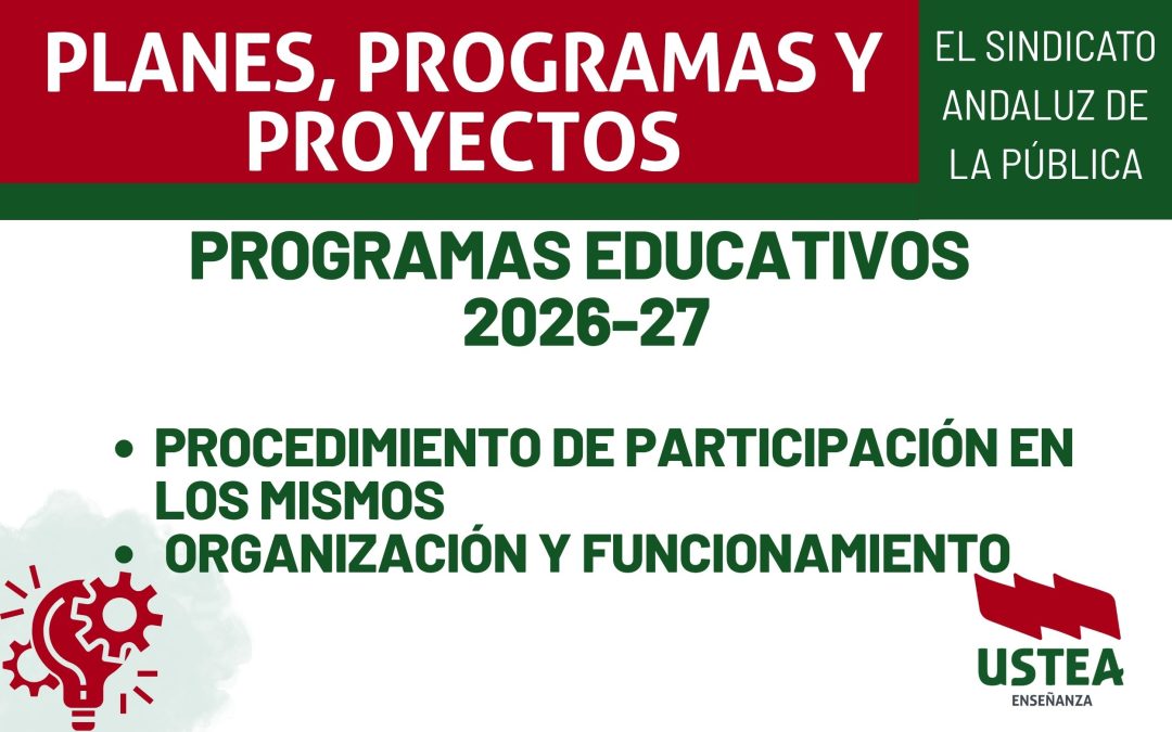PROYECTOS EDUCATIVOS 2026/27: PARTICIPACIÓN, ORGANIZACIÓN Y FUNCIONAMIENTOS