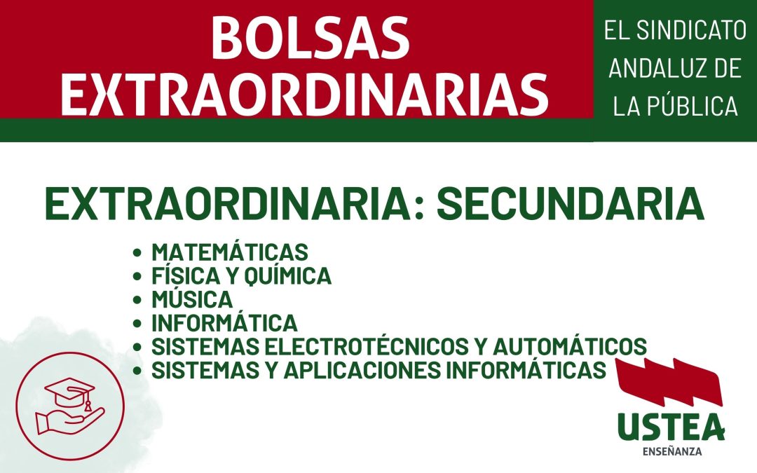 BOLSA EXTRAORDINARIA: SECUNDARIA