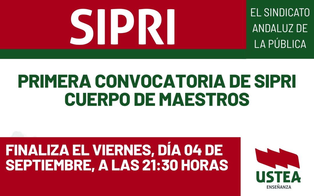 SIPRI: CUERPO DE MAESTROS: 3 DE SEPTIEMBRE