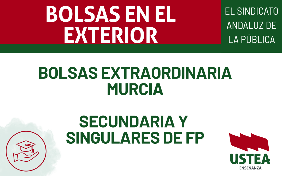 BOLSAS EN EL EXTERIOR: MURCIA: Secundaria y Sectores Singulares de FP