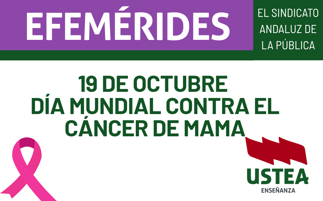 19 DE OCTUBRE | DÍA MUNDIAL CONTRA EL CÁNCER DE MAMA