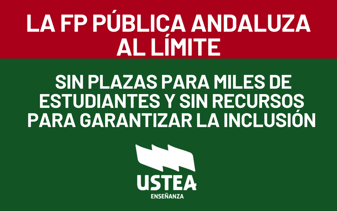 La FP pública andaluza, al límite: sin plazas para miles de estudiantes y sin recursos para garantizar la inclusión