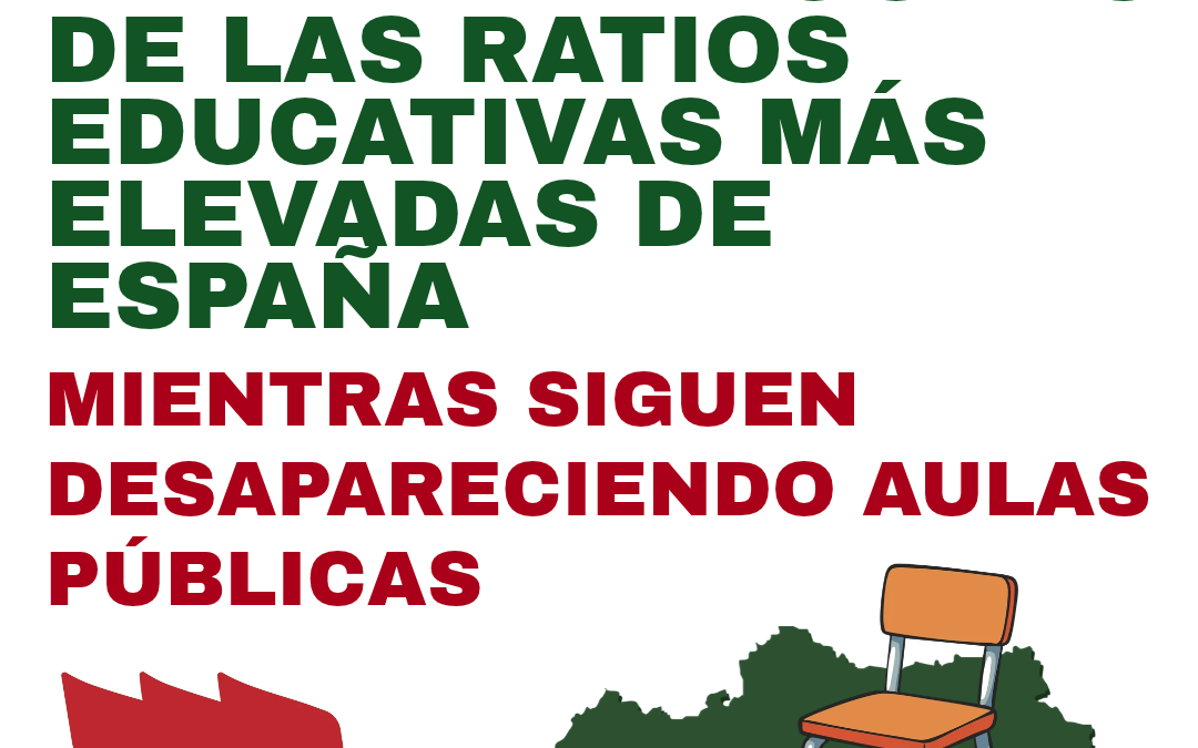 USTEA: Andalucía mantiene algunas de las ratios educativas más elevadas de España mientras siguen desapareciendo aulas públicas