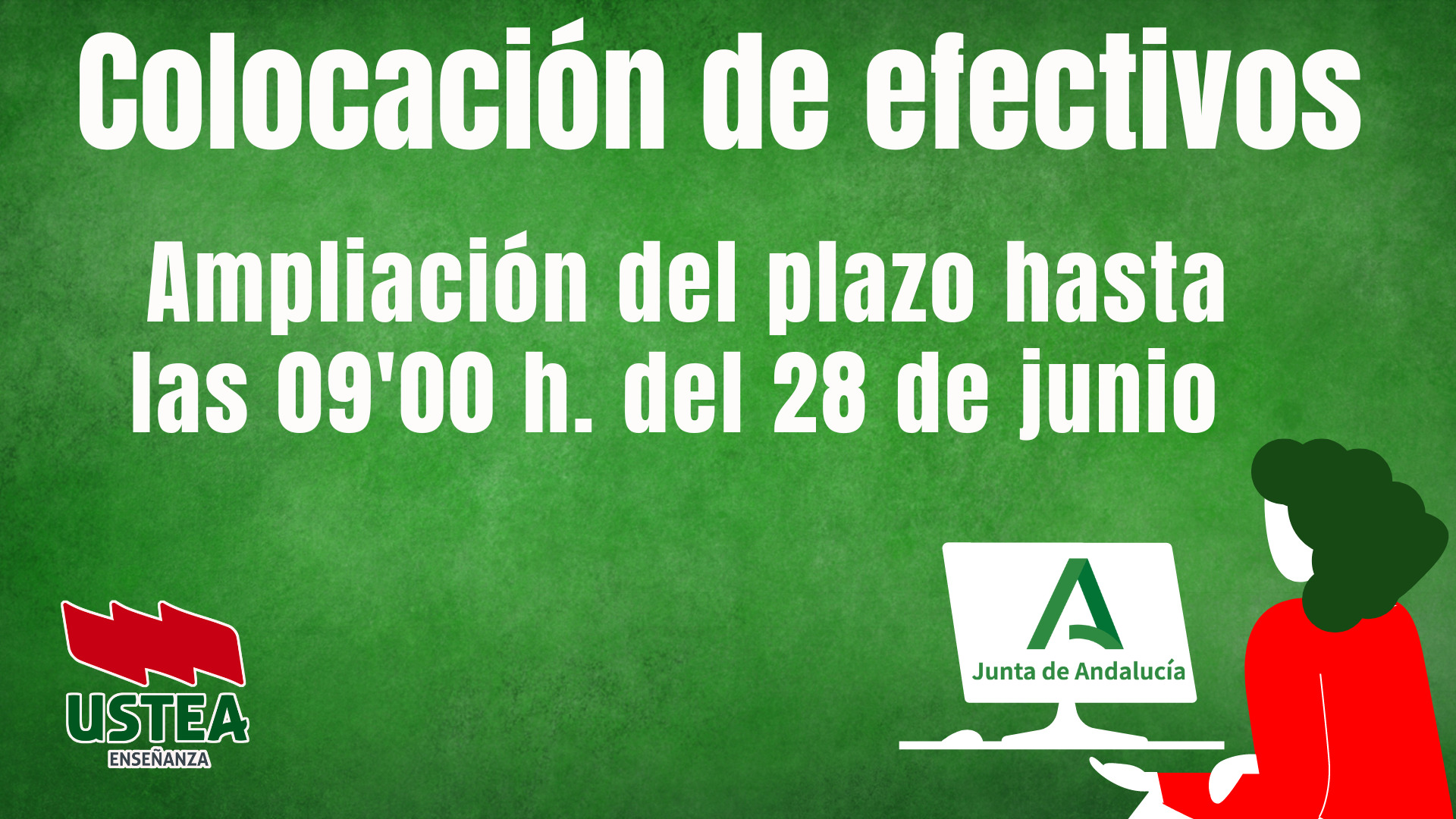 Colocación De Efectivos Ampliación Del Plazo Hasta Las 0900h Del 28 De Junio Educación 2451